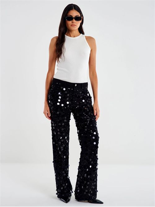Jeans Dalia con Paillettes VICOLO | DF5092/NERO